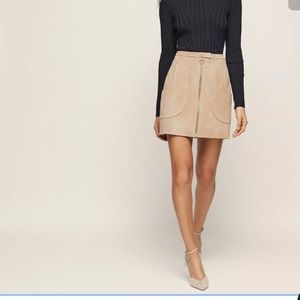 Reiss Keaton Suede leather skirt